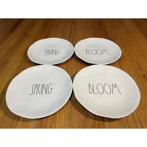 SET of (4) Rae Dunn‎ Melamine Summertime Picnic SPRING BLOOM 10" Plates